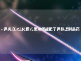cf弹夹,在cf生化模式里如何能把子弹数提到最高