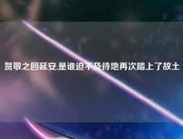 贺敬之回延安,是谁迫不及待地再次踏上了故土