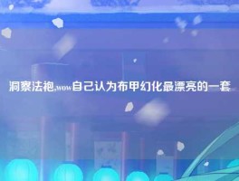 洞察法袍,wow自己认为布甲幻化最漂亮的一套