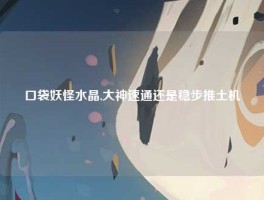 口袋妖怪水晶,大神速通还是稳步推土机