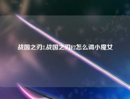 战国之刃2,战国之刃F2怎么调小魔女