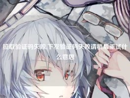 拉取验证码失败,下发验证码失败请稍后重试什么意思