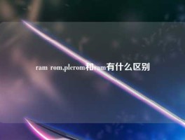 ram rom,plcrom和ram有什么区别