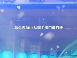 怎么去海山,从哪个出口最方便