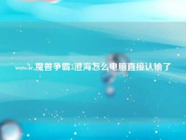 wow3c,魔兽争霸3澄海怎么电脑直接认输了