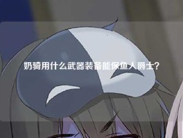 奶骑用什么武器装备能保鱼人爵士？