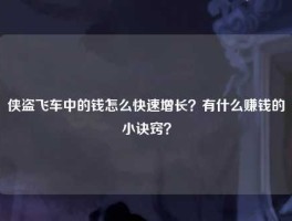 侠盗飞车中的钱怎么快速增长？有什么赚钱的小诀窍？
