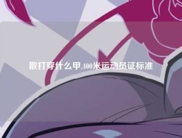 散打穿什么甲,400米运动员证标准