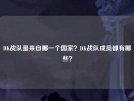 DK战队是来自哪一个国家？DK战队成员都有哪些？