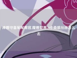 神盾守备军军需官,魔兽世界70卡桑琅丛林怎么去